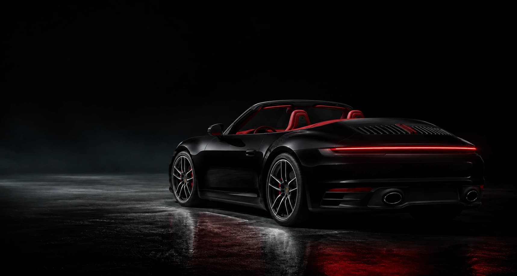 Mein Porsche 911 in der Heckansicht, das Motiv für die ersten 911 persönlich gewidmeten Exemplare